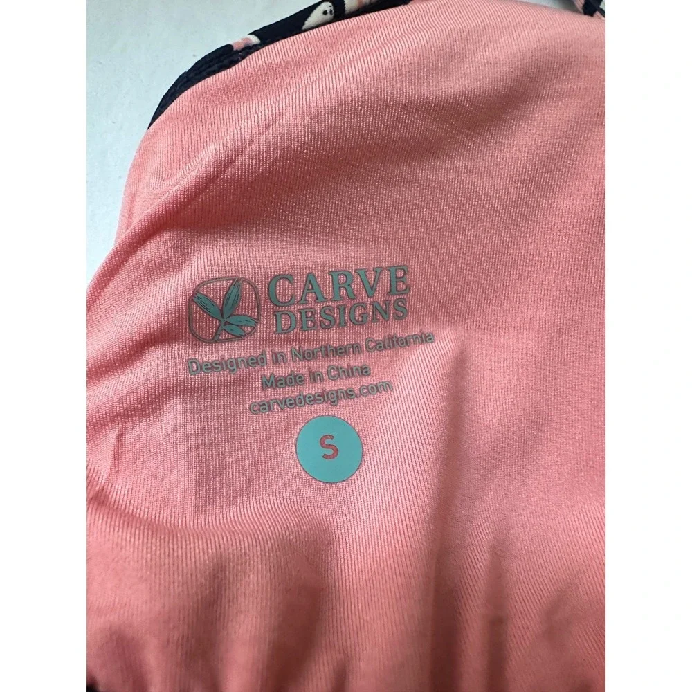 Carve Designs‎ Stinson Tankini Top Navy Petal Print Swim Size Small